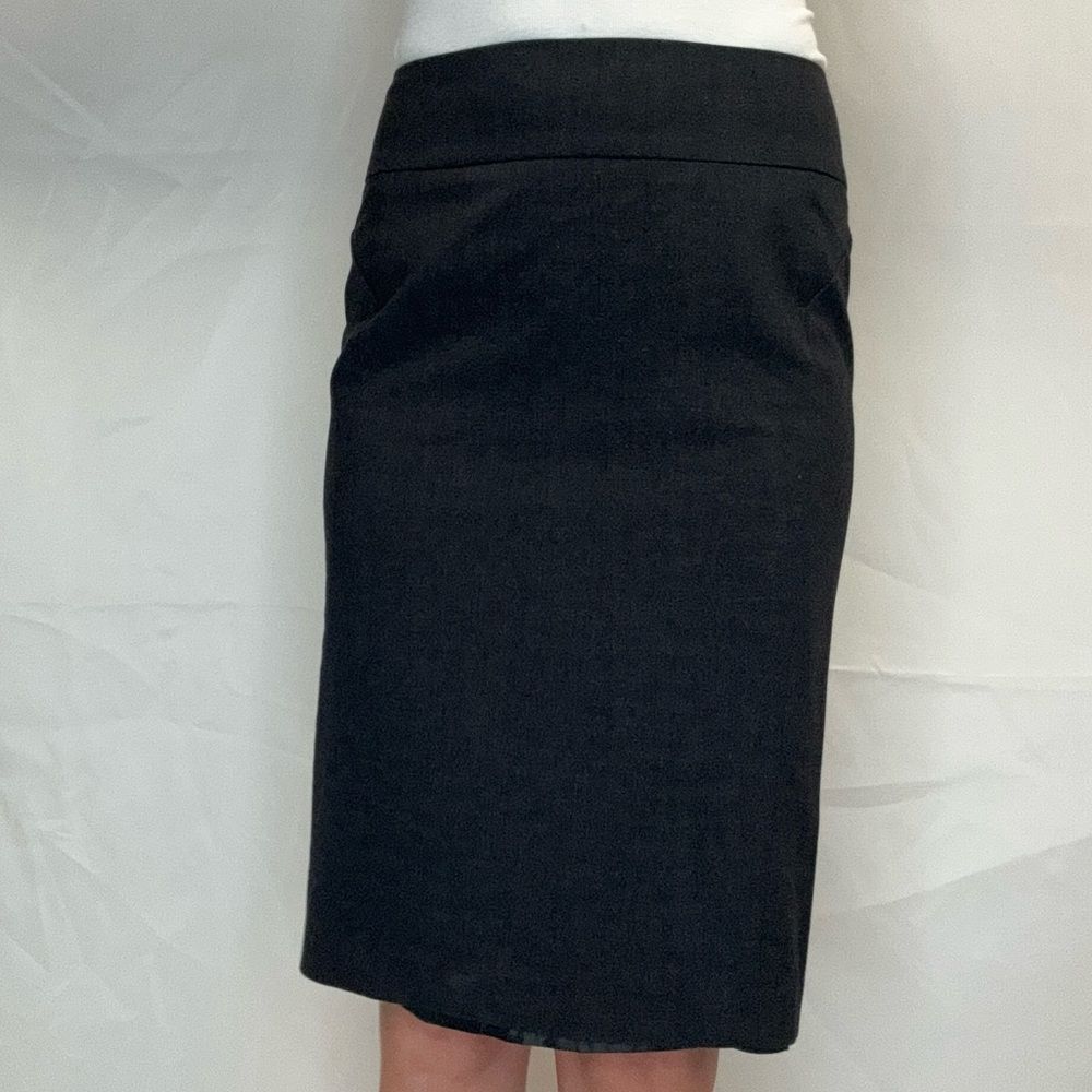 Paniz Charcoal Gray Pencil Skirt Midi Lined Career Office Size 10